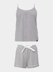  Grey Marl Bamboo Cami Short Pyjama Set
