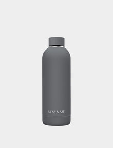  Matte Grey 500ml Stainless Steel Water Bottle NESS & ME