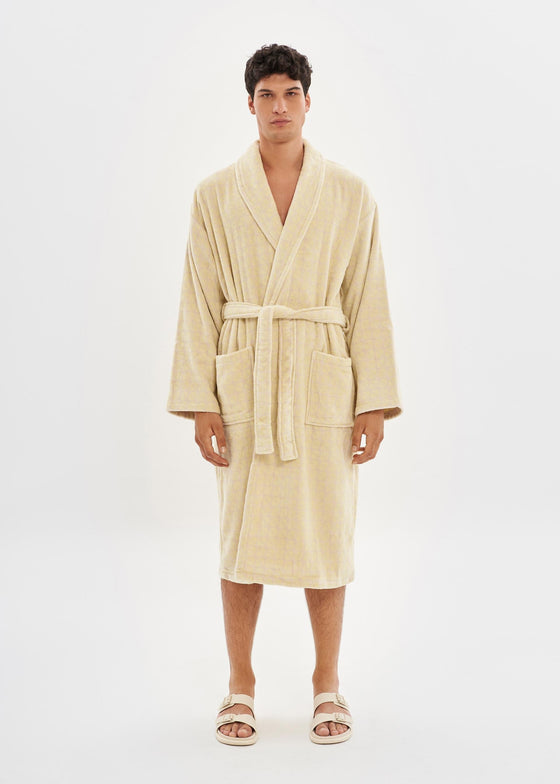 Geo Triangle Velour Bathrobe House Babylon