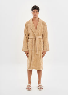  Taupe Velour Bathrobe House Babylon