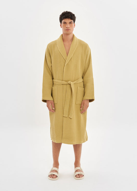 Mustard Waffle Bathrobe House Babylon