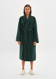  Dark Green Velour Bathrobe House Babylon