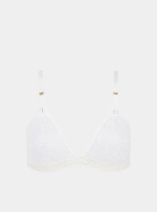  Hakea Recycled-Tulle Soft Bralette - Glacier White Peachaus