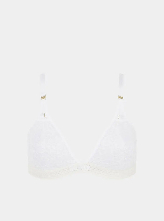 Hakea Recycled-Tulle Soft Bralette - Glacier White Peachaus