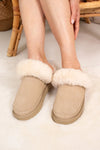 Hallie Sheepskin Multiway Slippers in Beige Pretty You London