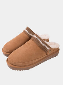  Hallie Sheepskin Multiway Slippers in Chestnut Pretty You London