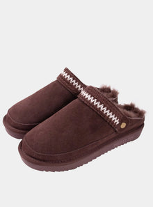  Hallie Sheepskin Multiway Slippers in Chocolate Pretty You London