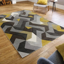  Hand Carved Aurora Geometric Rug Dunelm