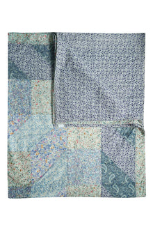  Handmade Liberty Fabric Patchwork Bedspread BLUE Coco & Wolf