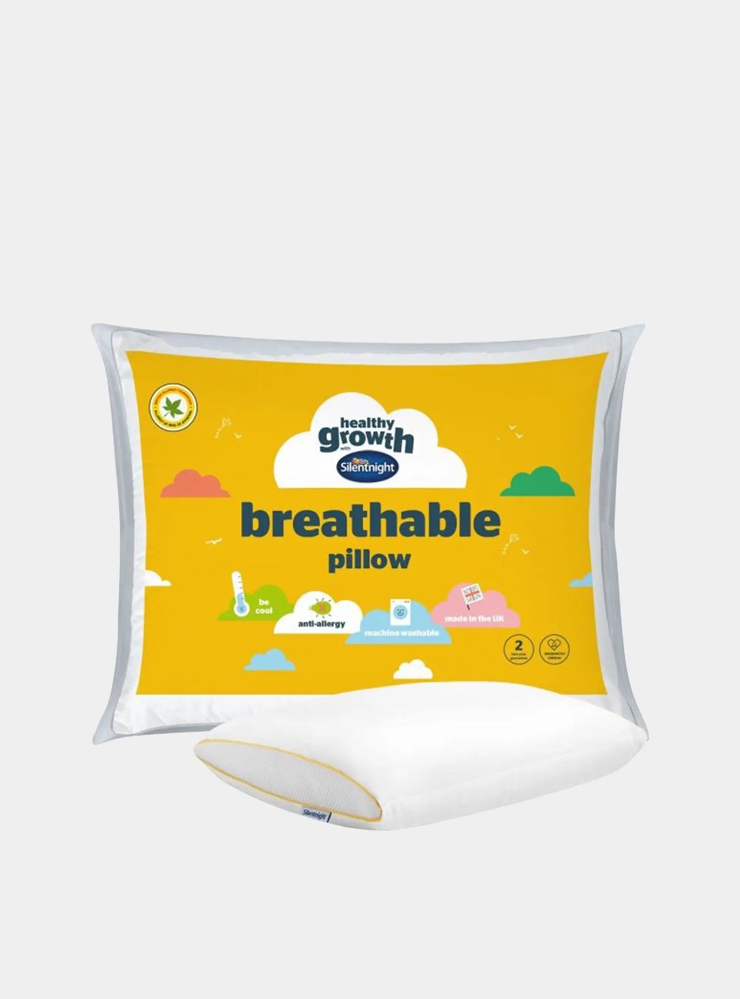 Healthy Growth Breathable Anti-Allergy Pillow Silentnight