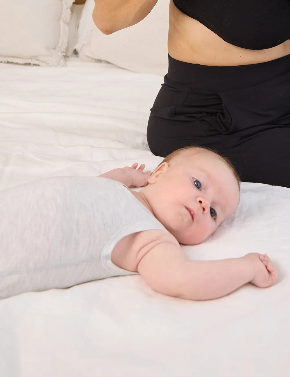 Heather Grey Baby Bamboo Bodysuit Boody