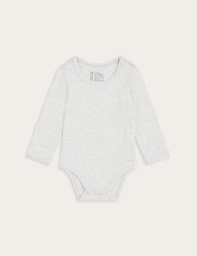  Heather Grey Baby Long Sleeve Bamboo Bodysuit Boody