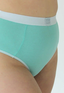  High Waisted Briefs, Turquoise Pantee