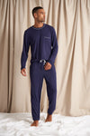 His and Hers Bamboo Pyjama Sets in Midnight Pretty You London