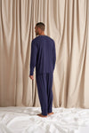 His and Hers Bamboo Pyjama Sets in Midnight Pretty You London