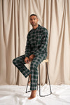 His and Hers Plaid Pyjama Sets in Green Pretty You London