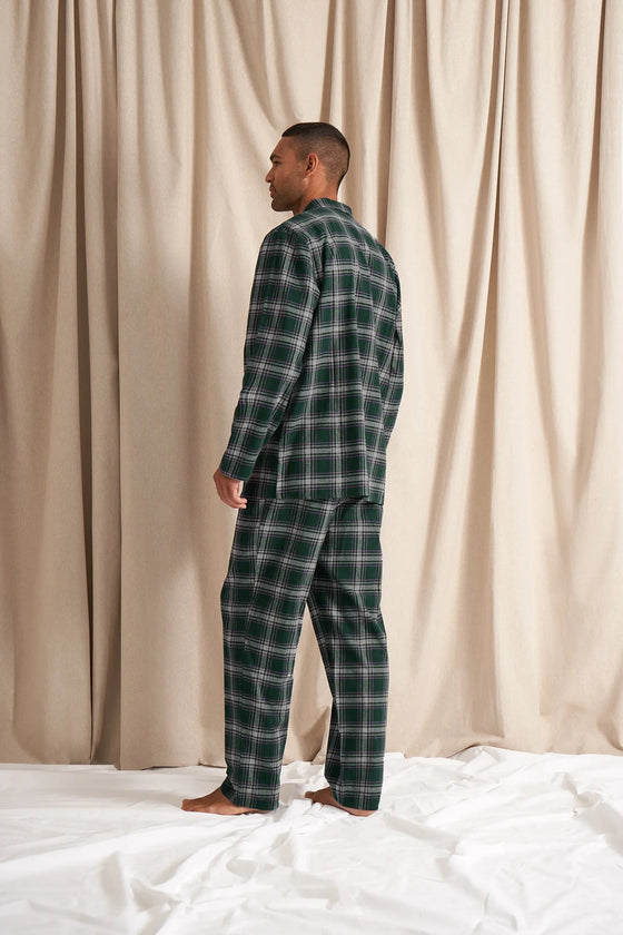 His and Hers Plaid Pyjama Sets in Green Pretty You London