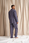 His and Hers Plaid Pyjama Sets in Midnight Pretty You London