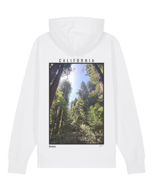  Womens Relaxed-Fit White Hoodie With California Back-Print