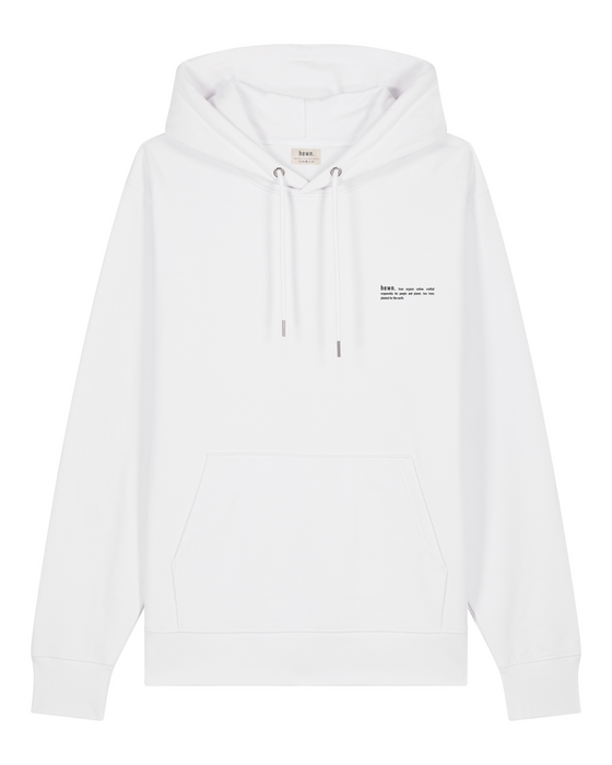 Womens Relaxed-Fit White Hoodie With Kyoto Back-Print