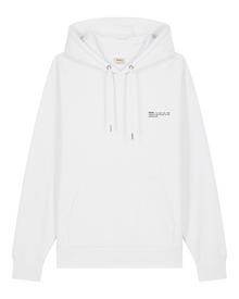  Mens Relaxed-Fit White Hoodie With Bristol Back-Print