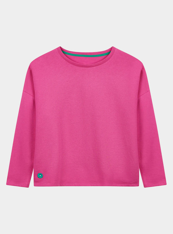 Hot Pink Unisex Boxy Sweatshirt