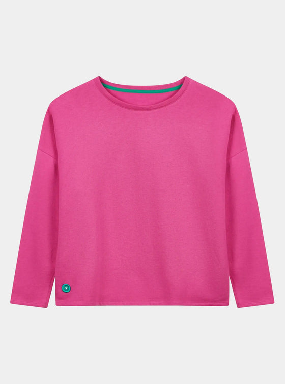 Hot Pink Unisex Boxy Sweatshirt Loungers