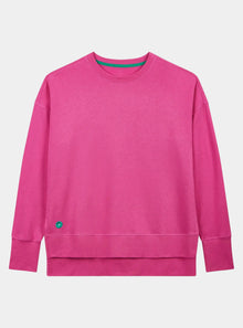  Hot Pink Unisex Longline Sweatshirt Loungers