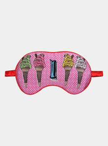  Silk Eye Mask / "I for Ice Cream" Jessica Russell Flint