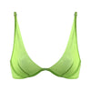 I.D. Line Deep Plunge Underwired Fine Mesh Bra Green NOKAYA