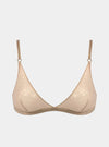 I.D. Line Deep Plunge Underwired Fine Mesh Bra Nude NOKAYA