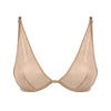 I.D. Line Deep Plunge Underwired Fine Mesh Bra Nude NOKAYA