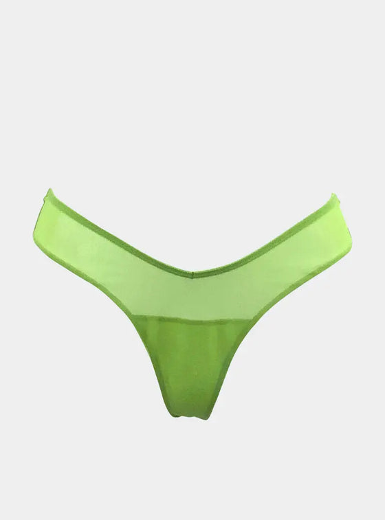 I.D. Line Fine Mesh Green V-Thong NOKAYA