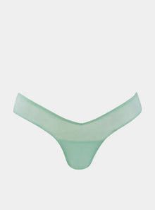  I.D. Line Fine Mesh Mint Cream V-Thong NOKAYA