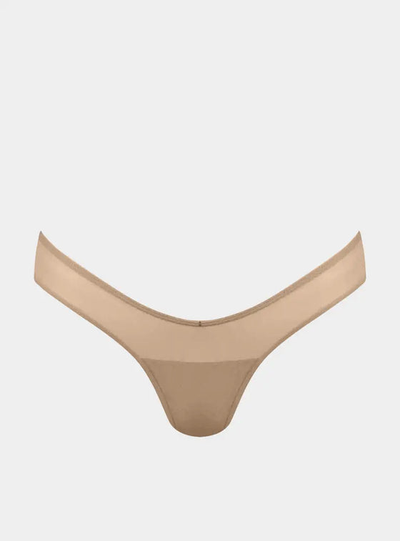 I.D. Line Fine Mesh Nude V-Thong NOKAYA