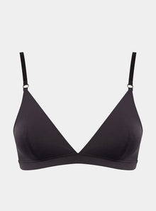  I.D. Line Soft Triangle Fine Black Mesh Bralette NOKAYA