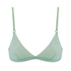 I.D. Line Soft Triangle Fine Mint Cream Mesh Bralette NOKAYA