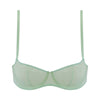 I.D. Line Underwired Fine Mesh Mint Cream Balcony Bra NOKAYA