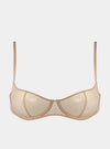 I.D. Line Underwired Fine Mesh Nude Balcony Bra NOKAYA