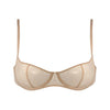 I.D. Line Underwired Fine Mesh Nude Balcony Bra NOKAYA