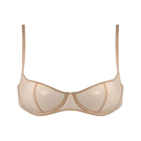 I.D. Line Underwired Fine Mesh Nude Balcony Bra NOKAYA