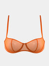 I.D. Line Underwired Fine Mesh Orange Balcony Bra NOKAYA