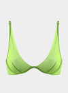 I.D. Line Deep Plunge Underwired Fine Mesh Bra Green NOKAYA