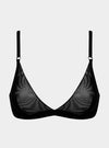 I.D. Line Underwired Fine Mesh Black Balcony Bra NOKAYA