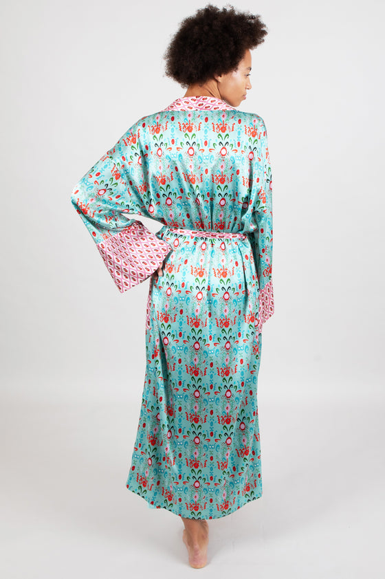 Iko Silk Long Robe