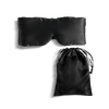 Black Silk Velcro Eye Mask Snooozeworld