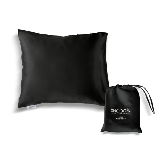 Mini Silk Pillowcase, Black