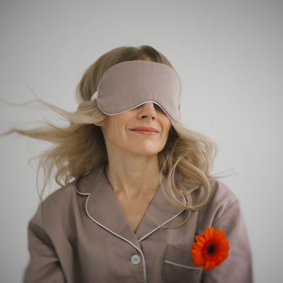 100% Satin Cotton Adjustable Eye Mask Snooozeworld