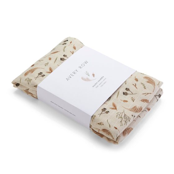 Organic Baby Muslin Swaddle - Grasslands