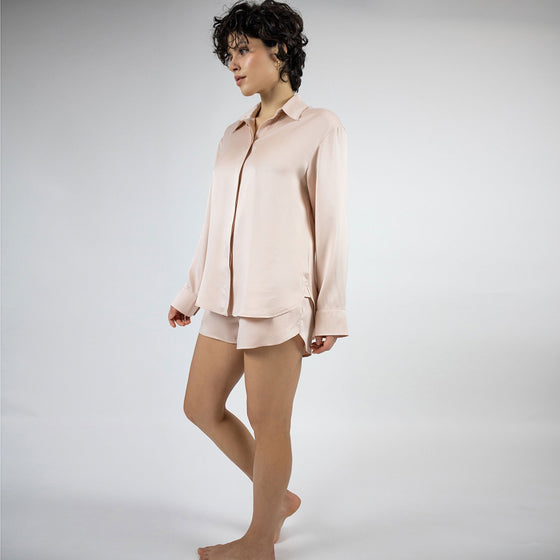 Silk Dreamscape Shirt Transcendent Pink